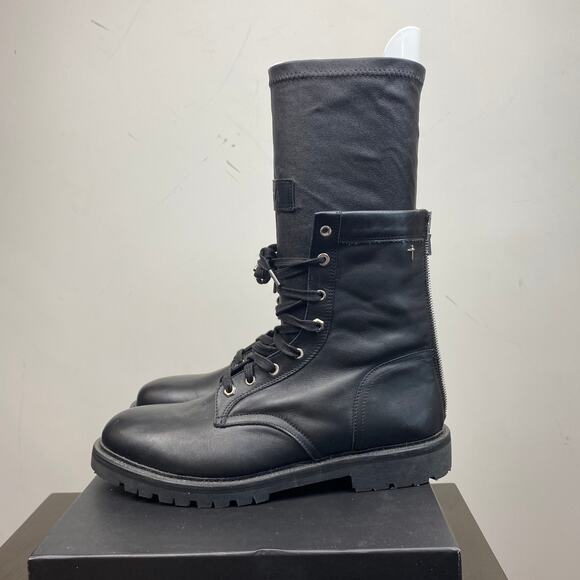 $1090 RTA Calf Leather Hybrid Combat Boots Men\'s 12 main image 7